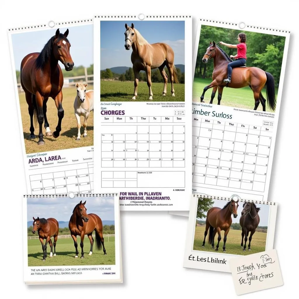 Horse calendar styles