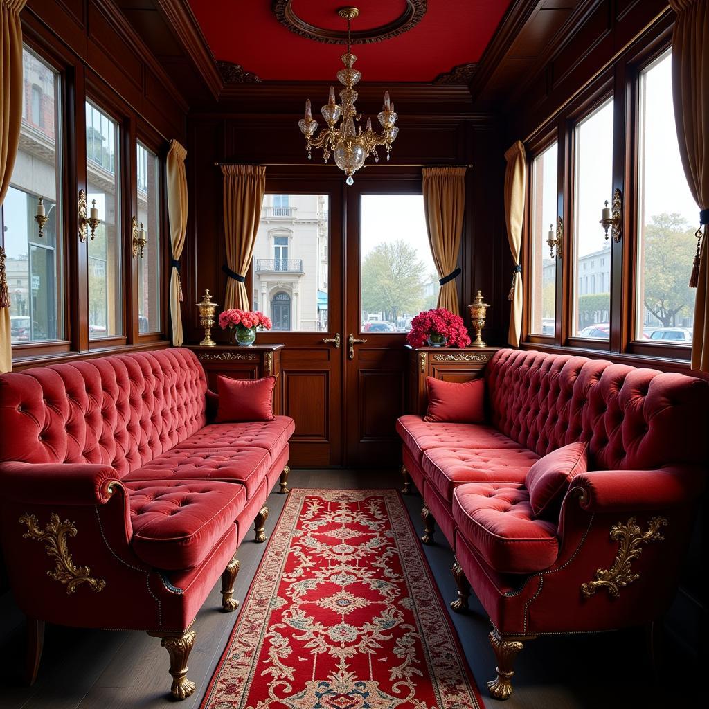 Luxurious Horse Carriage Interior