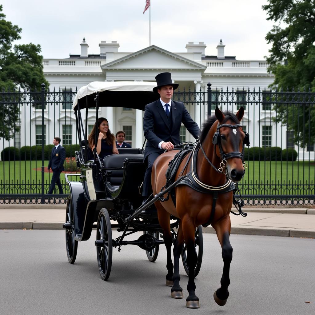 Horse Carriage Near the White House