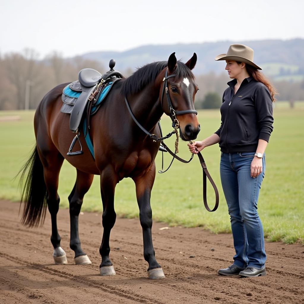 Ground Driving Training with a Horse