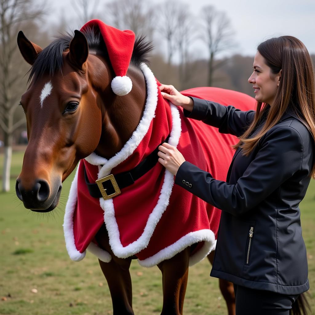 Horse Christmas Costume Fitting