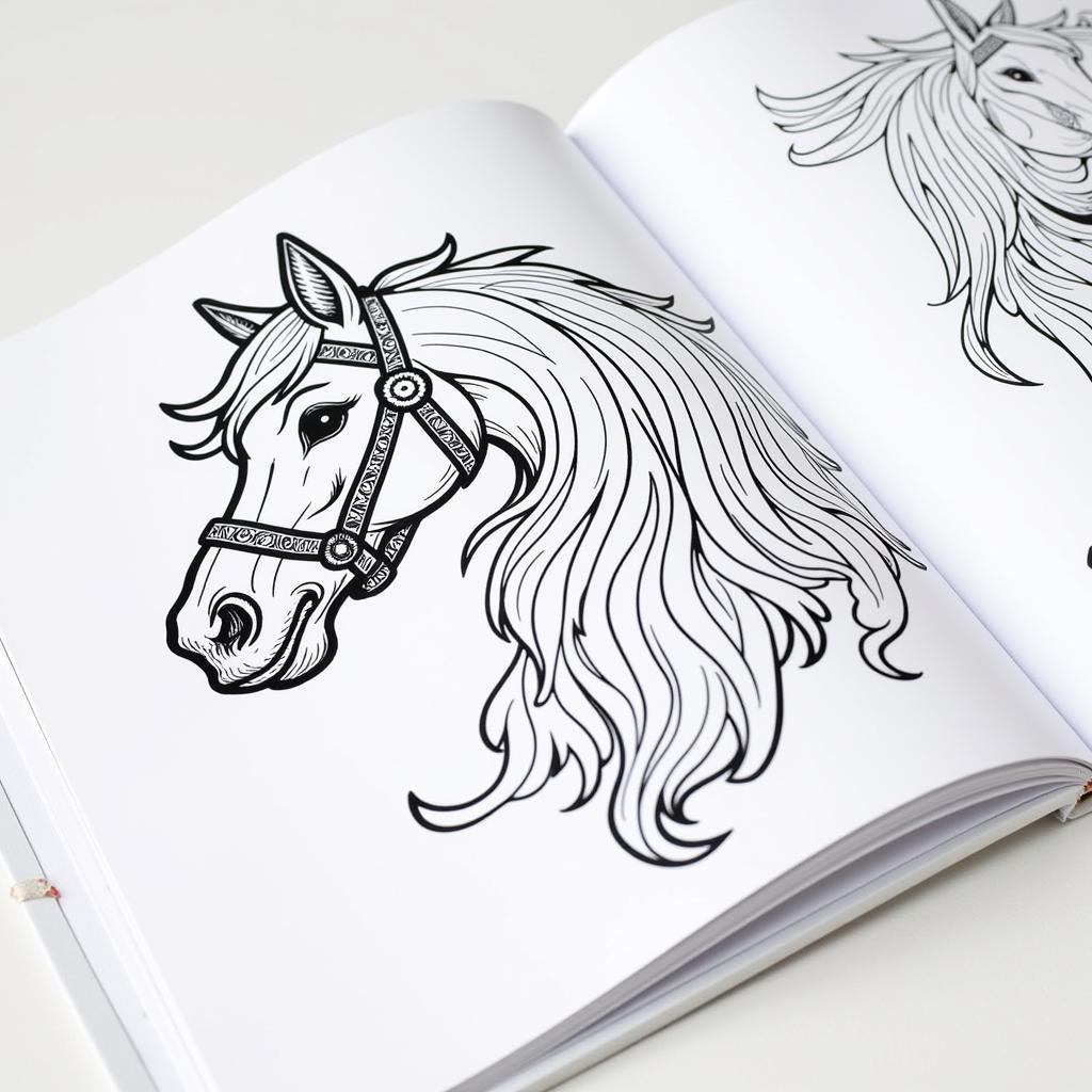 Adult Horse Coloring Book