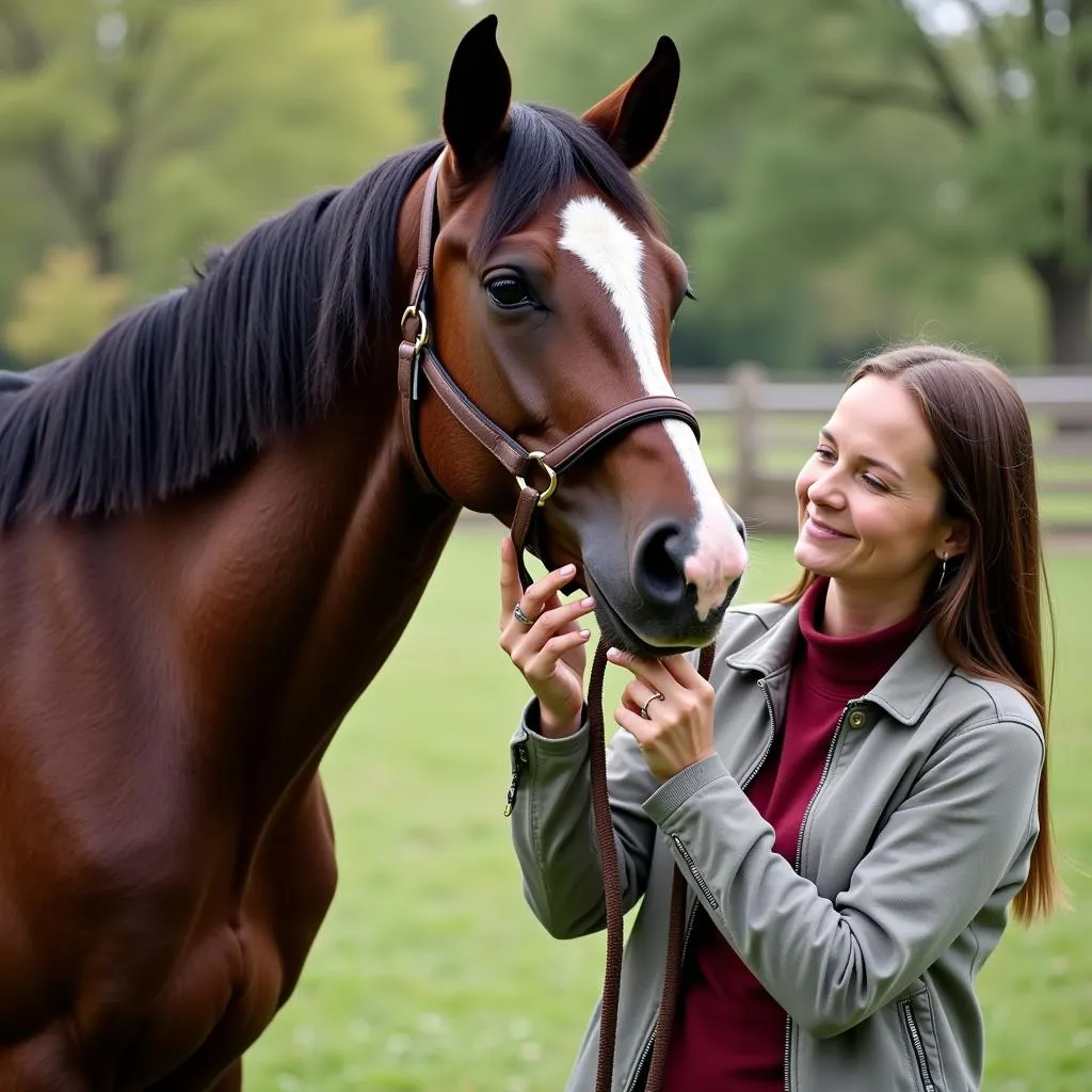 Horse constellation therapy session