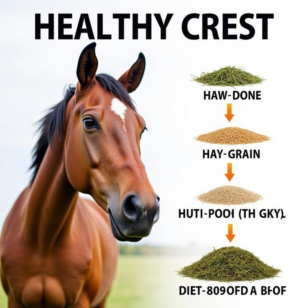 Horse with a Healthy Crest and Diet