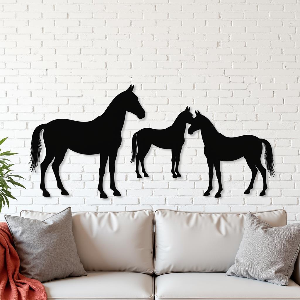 Elegant Horse Cutout Wall Decor