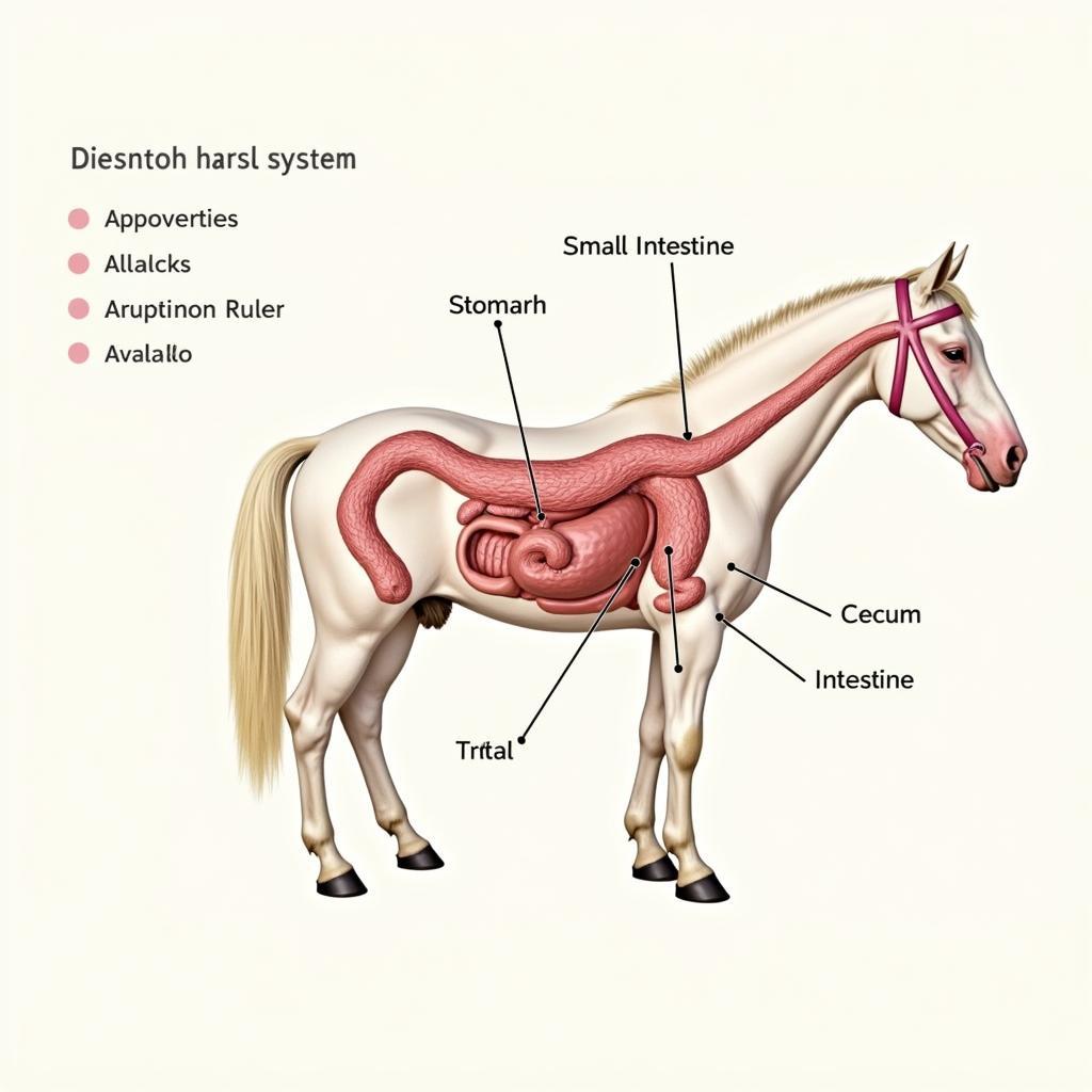 Horse Digestive System Diagram