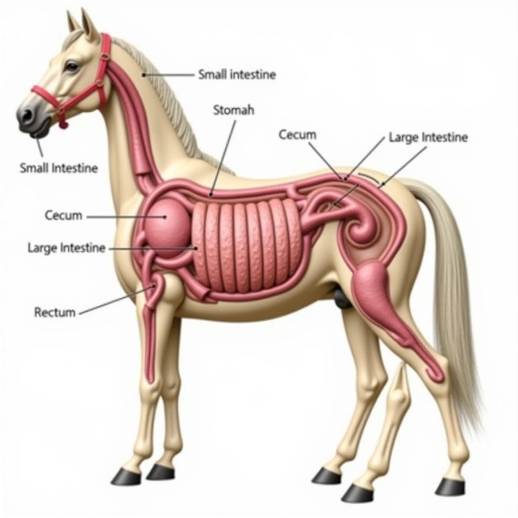 Horse Digestive System Diagram