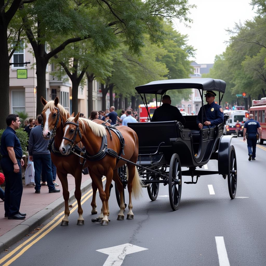 Charleston Horse Drawn Carriage Accident Scene