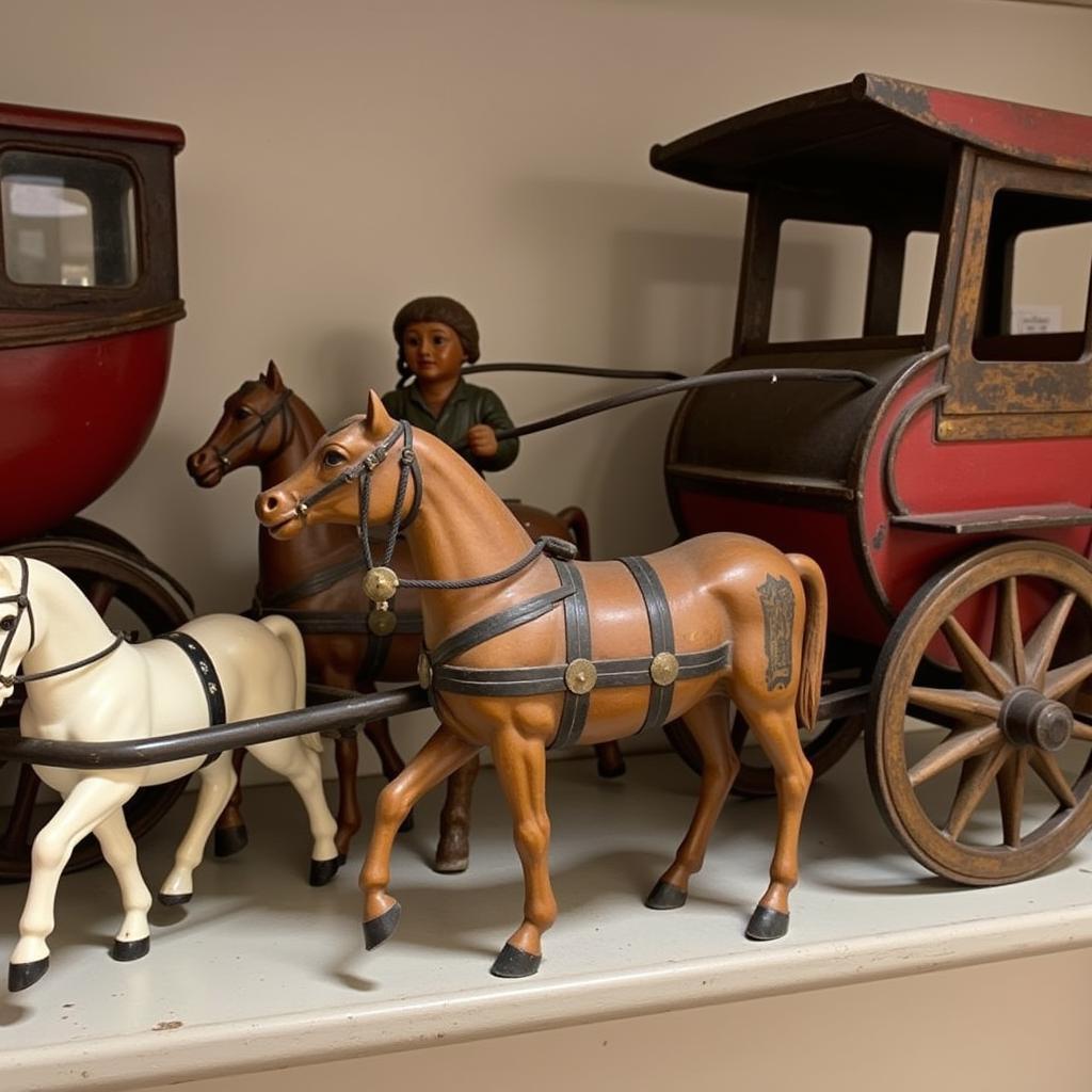 Antique Horse Drawn Carriage Toy Collection