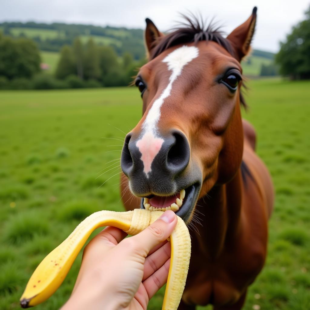 Horse Eating Banana