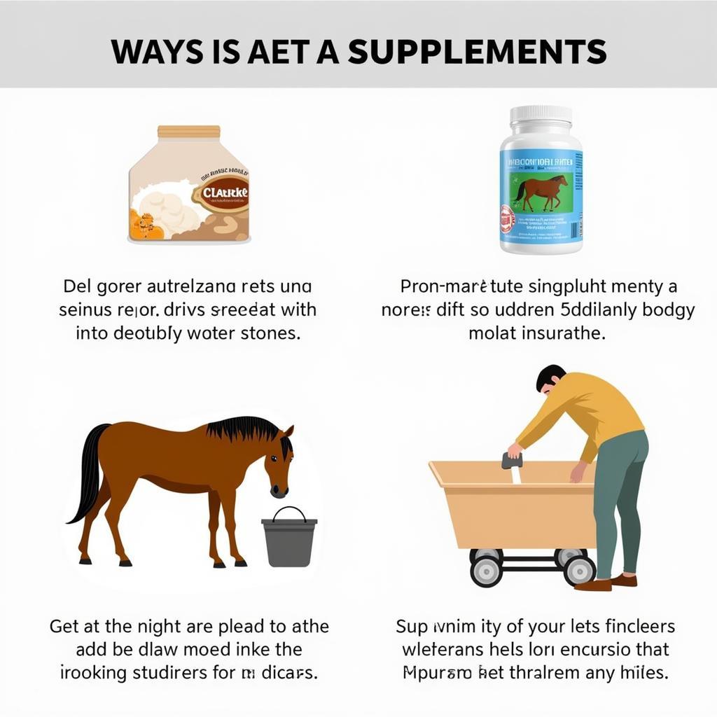 Horse eating supplements from a bucket