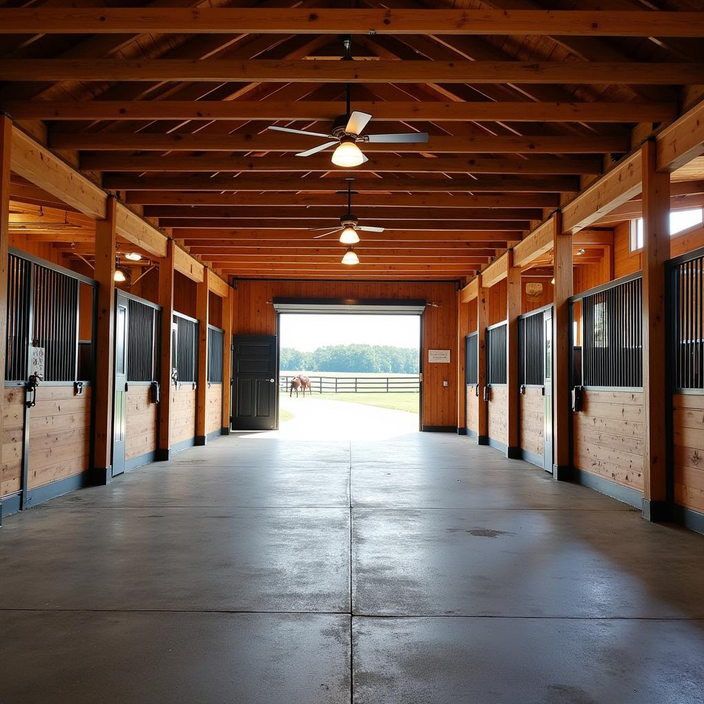 Spacious Stable on a Michigan Horse Farm