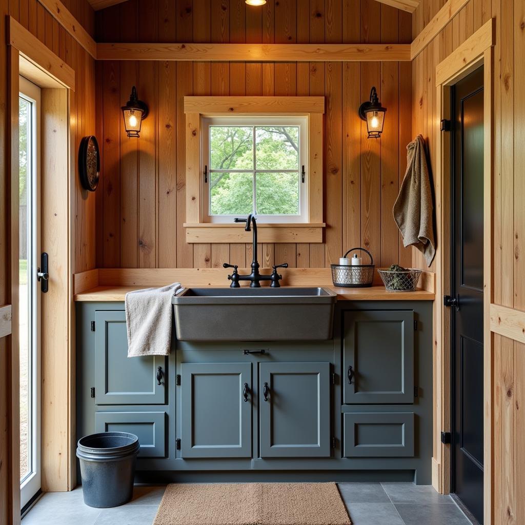 Horse Feed Room with Slop Sink