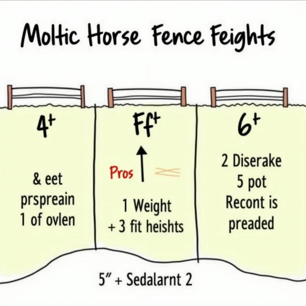  Comparing different horse fence heights 