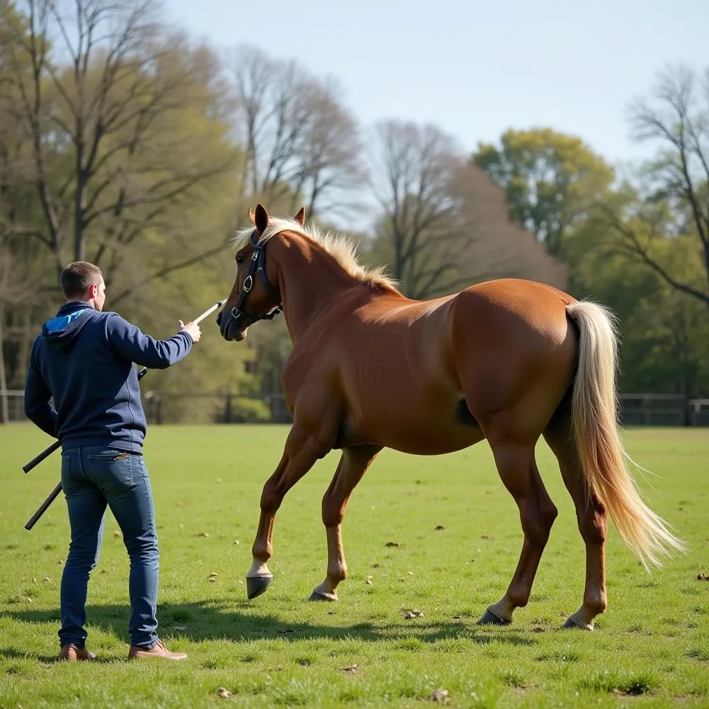 Horse Following Target During Training