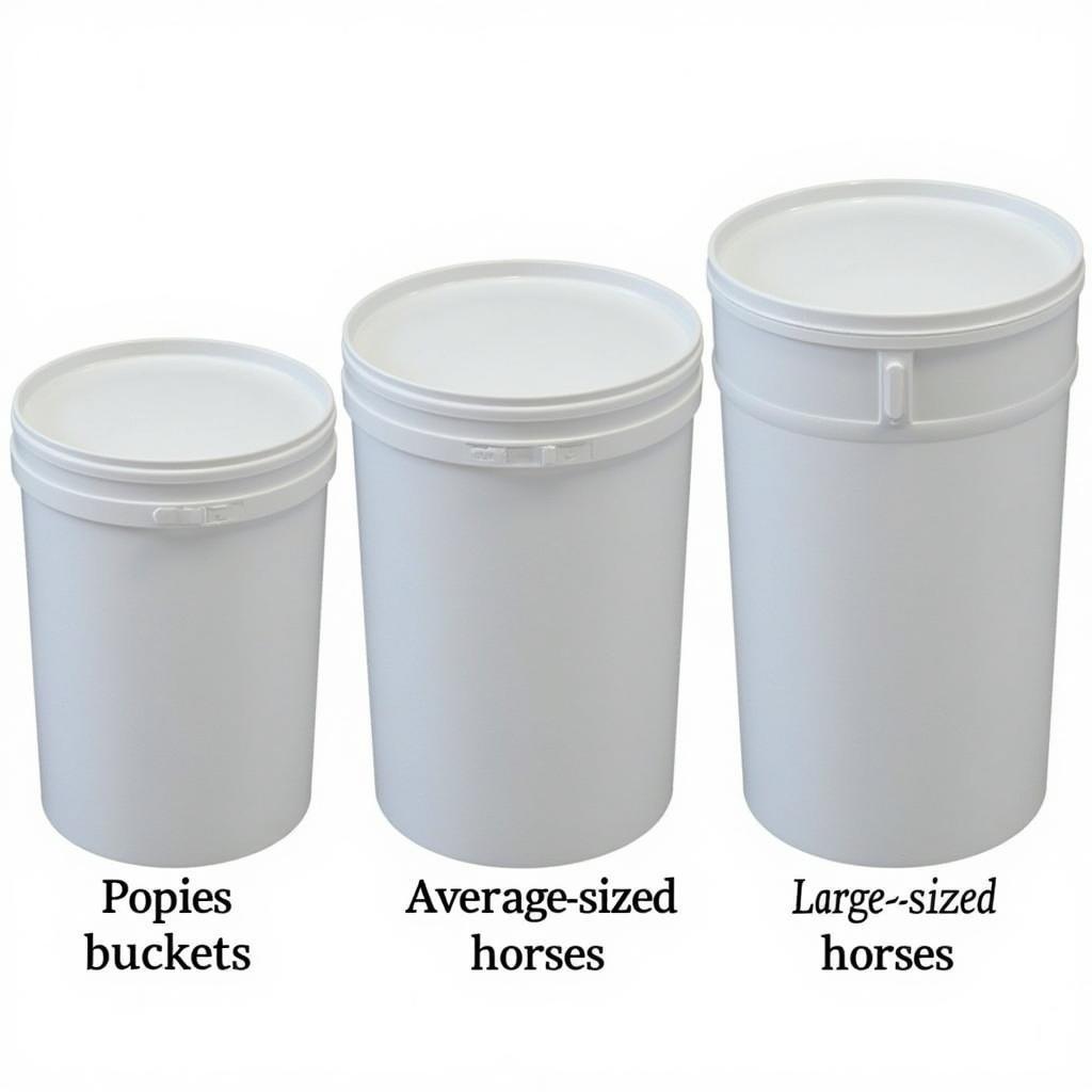 Horse Grain Bucket Sizes in Various Capacities