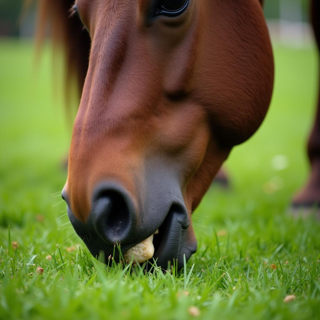 Horse Grazing in a Field