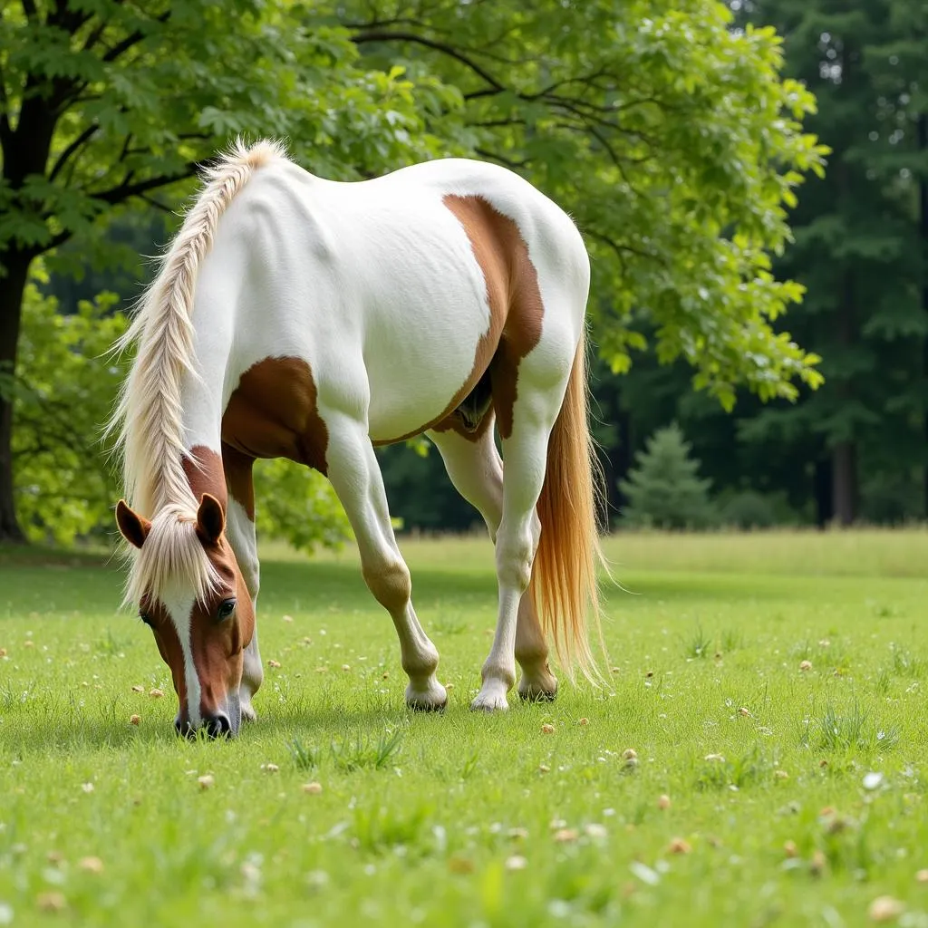 Horse grazing in pasture - Aniprin precautions 