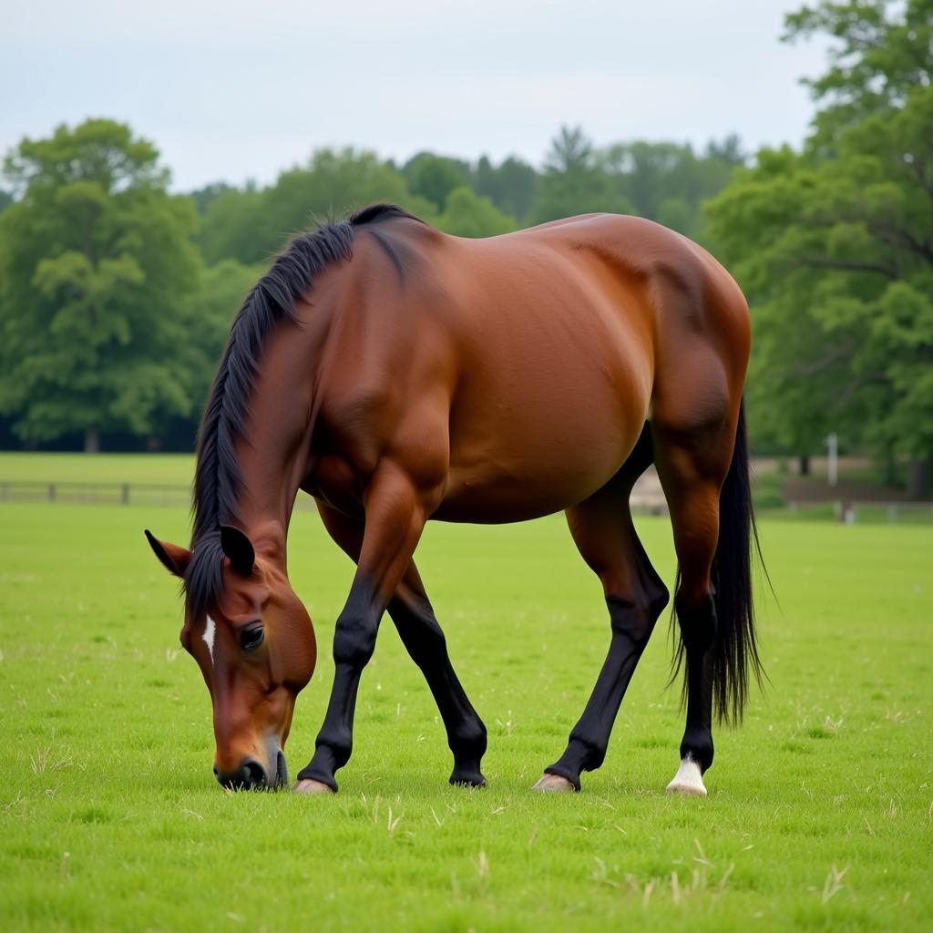 Horse Grazing Fly-Free