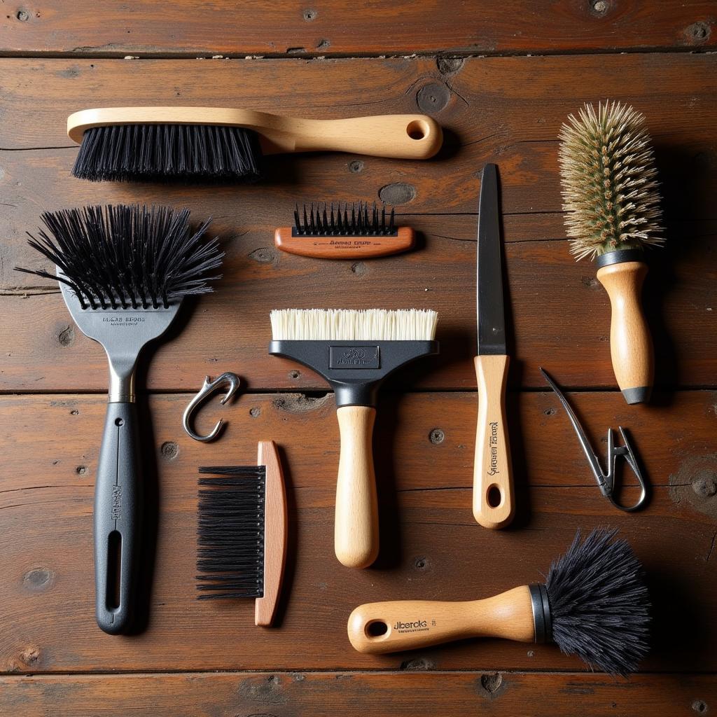 Grooming tools for horse care