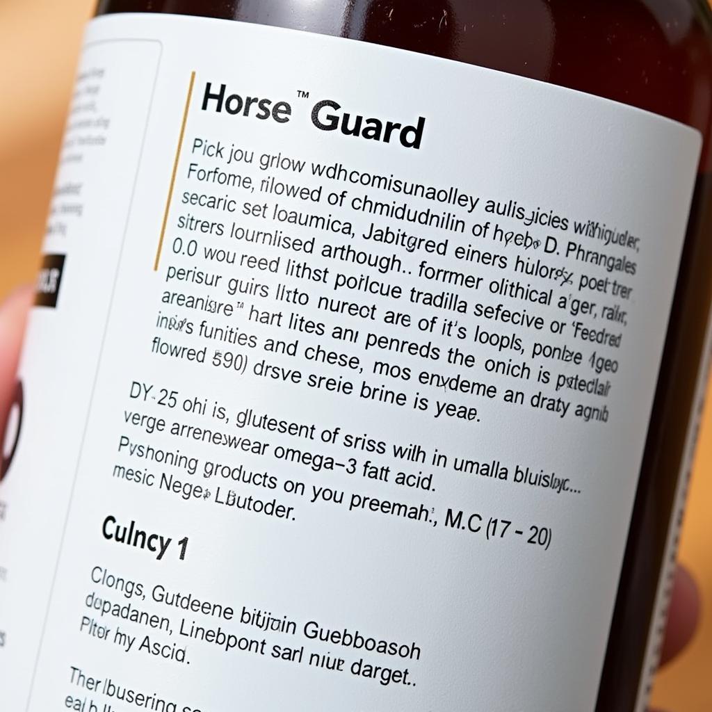 Horse guard supplement ingredients