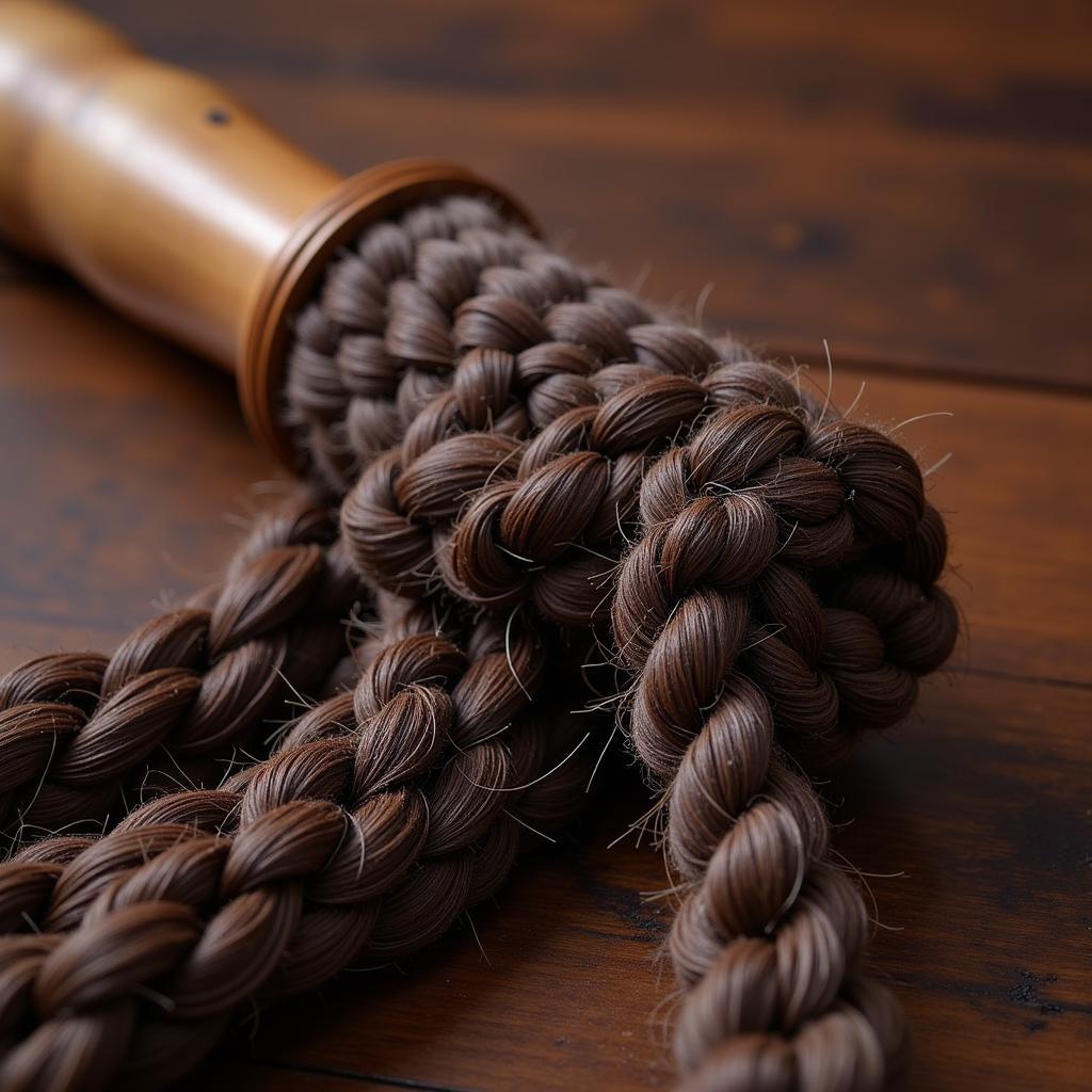 Close-up of a Horse Hair Flogger