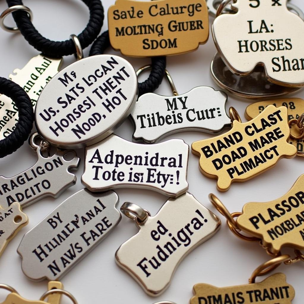 Horse Halter Tags in Different Styles