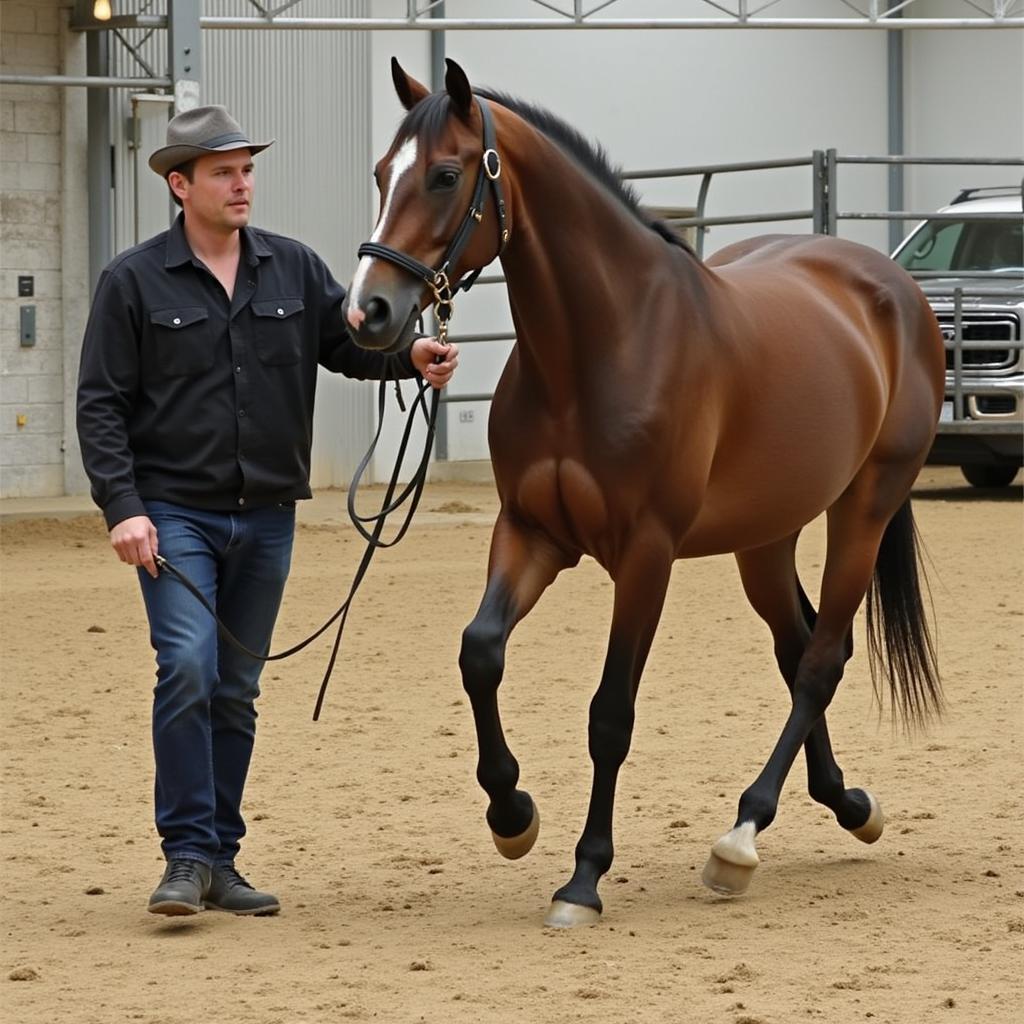 Preparing Mare and Stallion for Hand Breeding