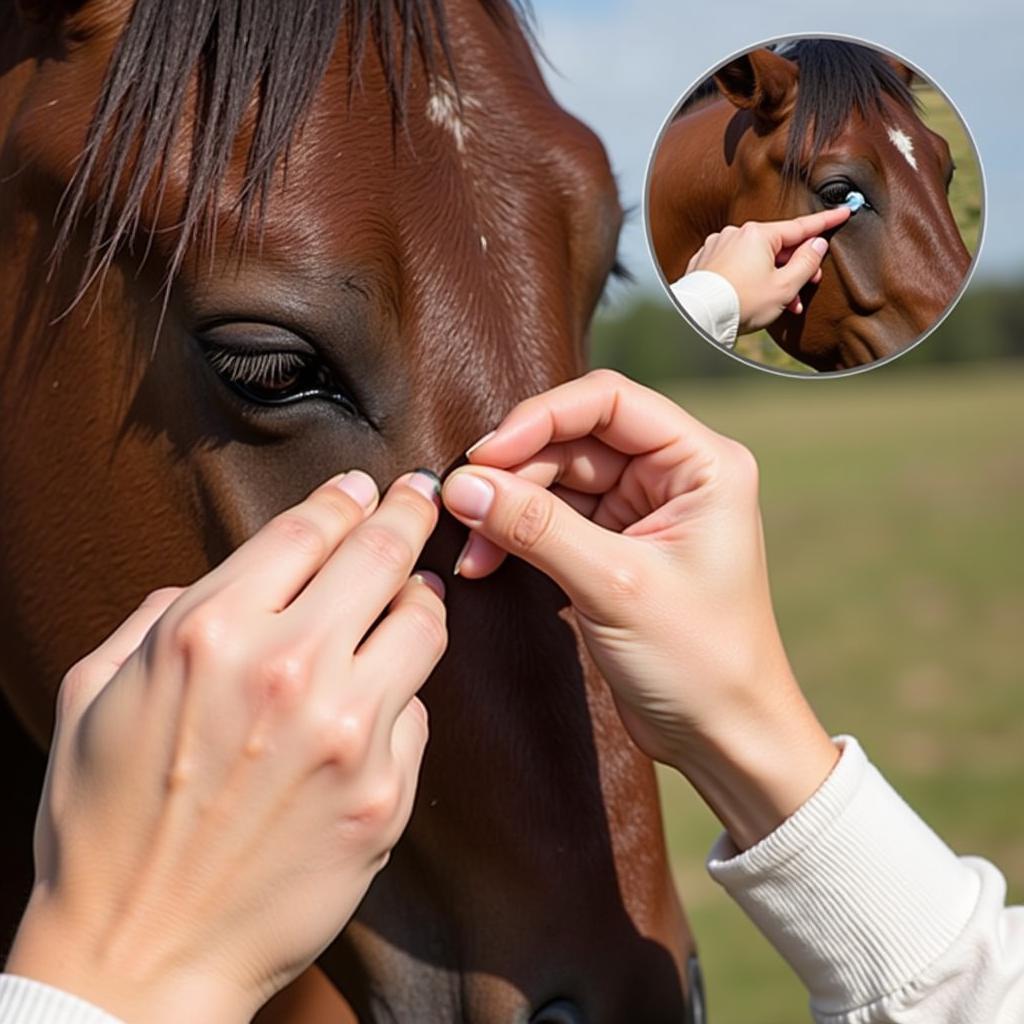 Checking a Horse's Eyes