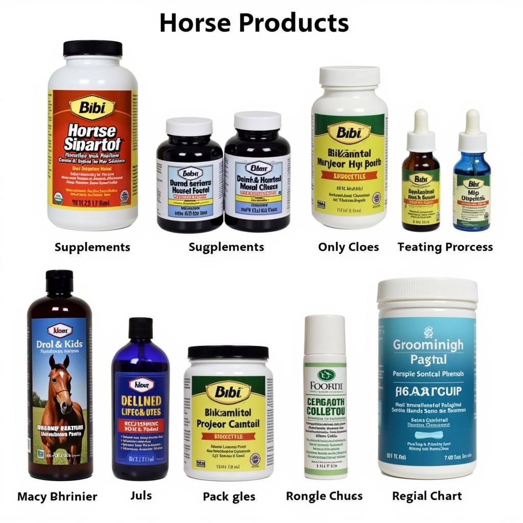 Variety of Horse Health Products on a Shelf