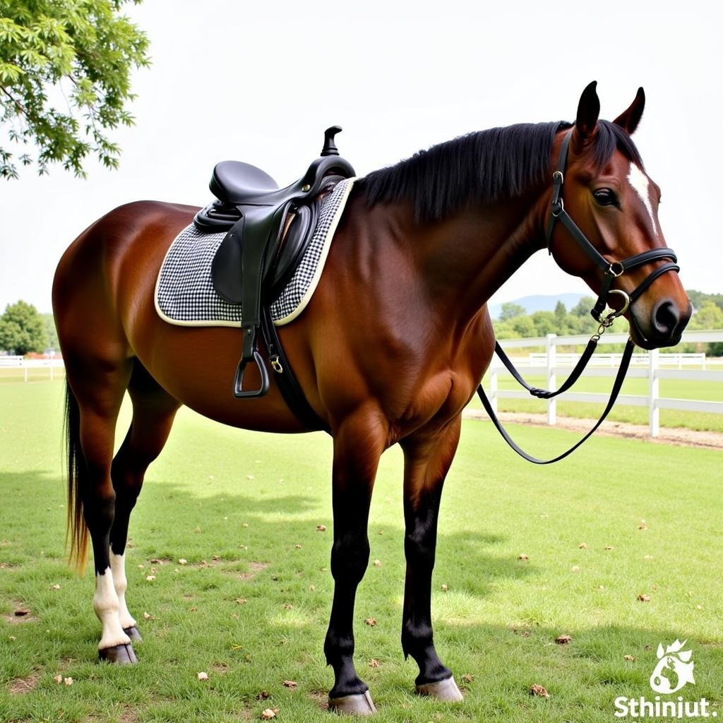 Horse with High Withers and Proper Saddle Fit