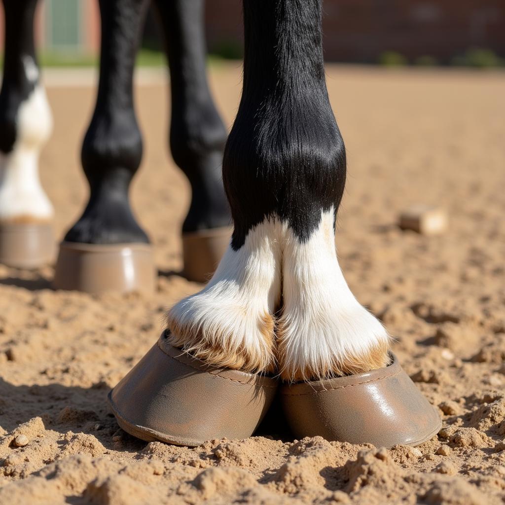 Healthy horse hoof after shoe removal