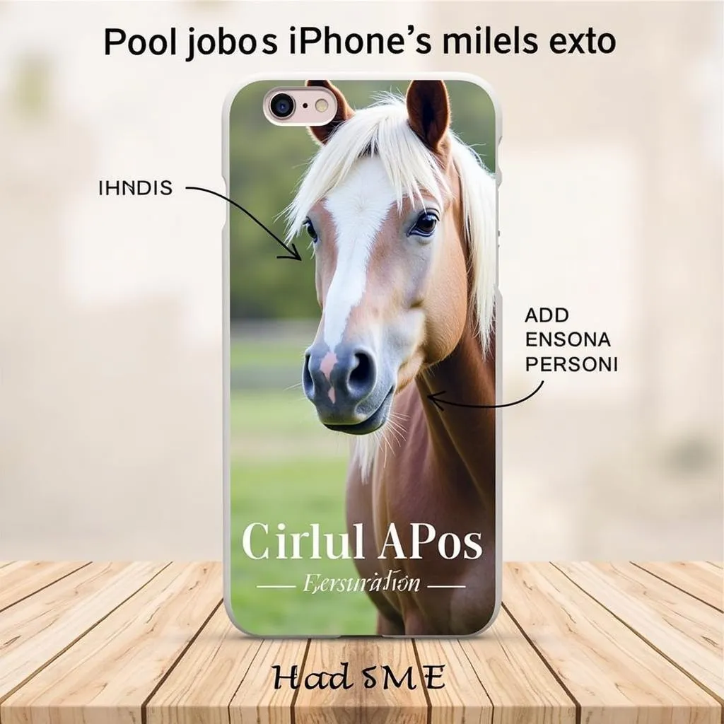 A personalized horse iPhone case