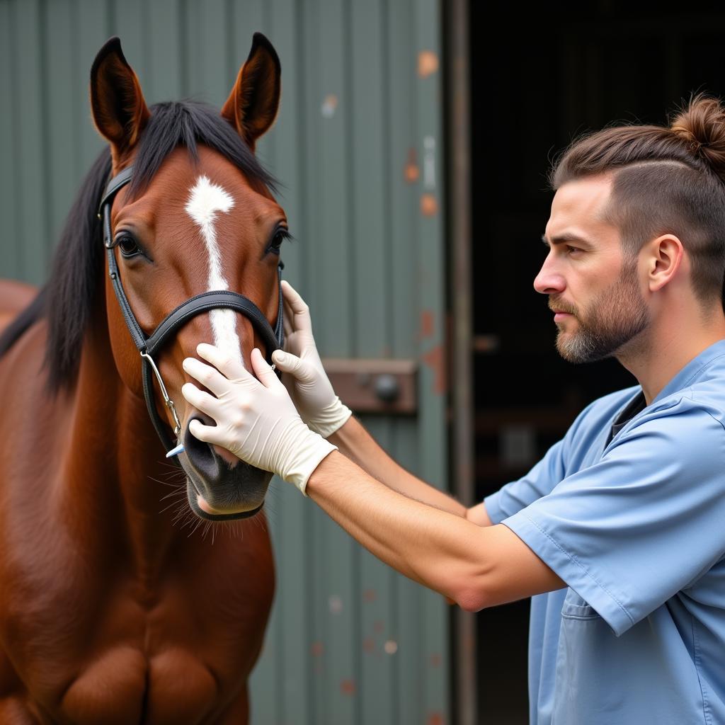 Horse Receiving Ivermectin Treatment