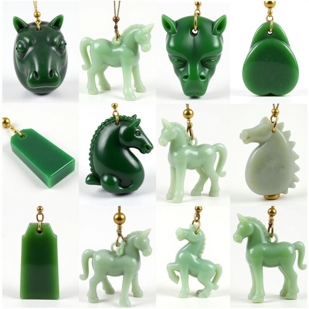 Variety of Horse Jade Pendants