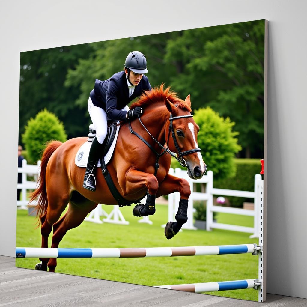 Horse Jumping Canvas Art