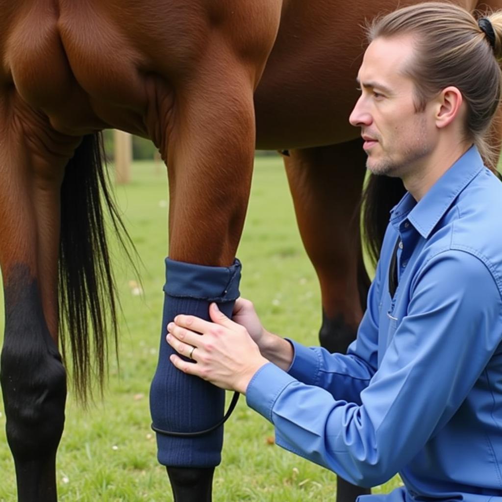 Applying a Horse Leg Bandage