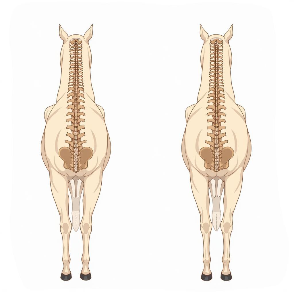 Illustration of Horse Lordosis