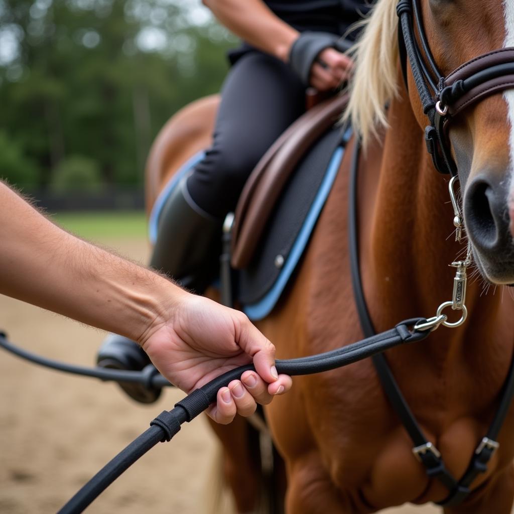 Horse Lunge Line Training