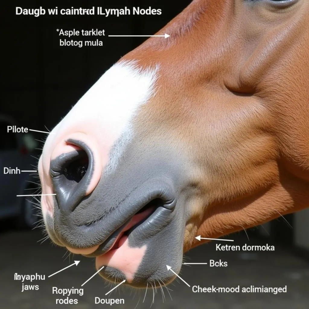 Horse Lymph Nodes Under Jaw