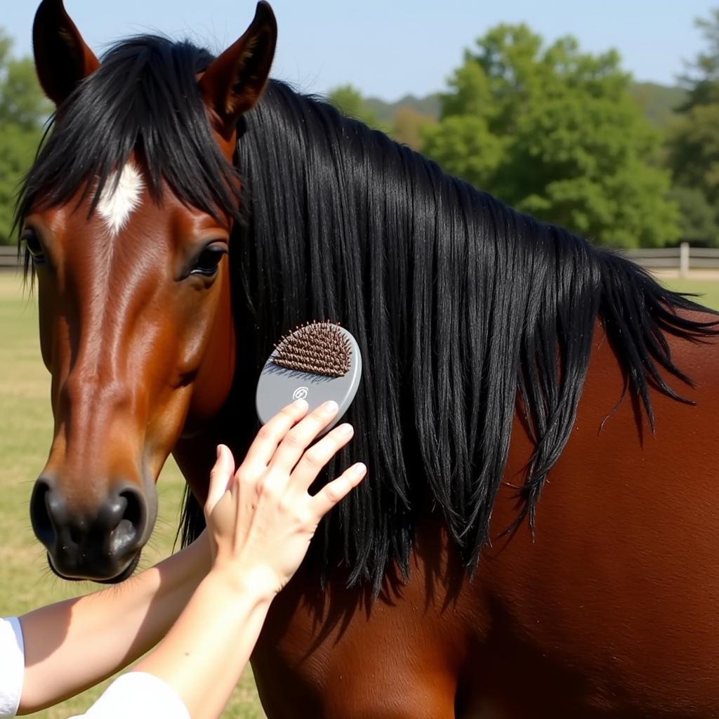 Horse Mane and Tail Brushing