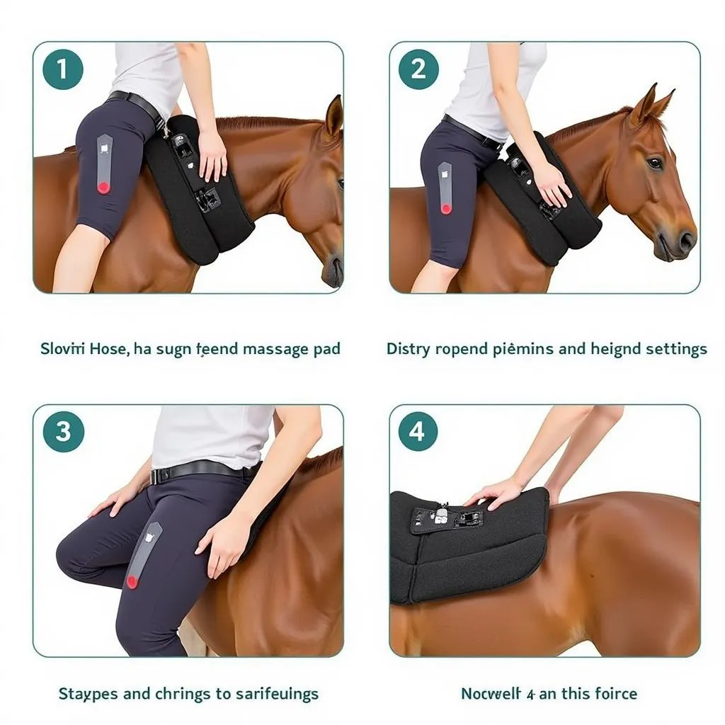 Applying a horse massage pad correctly