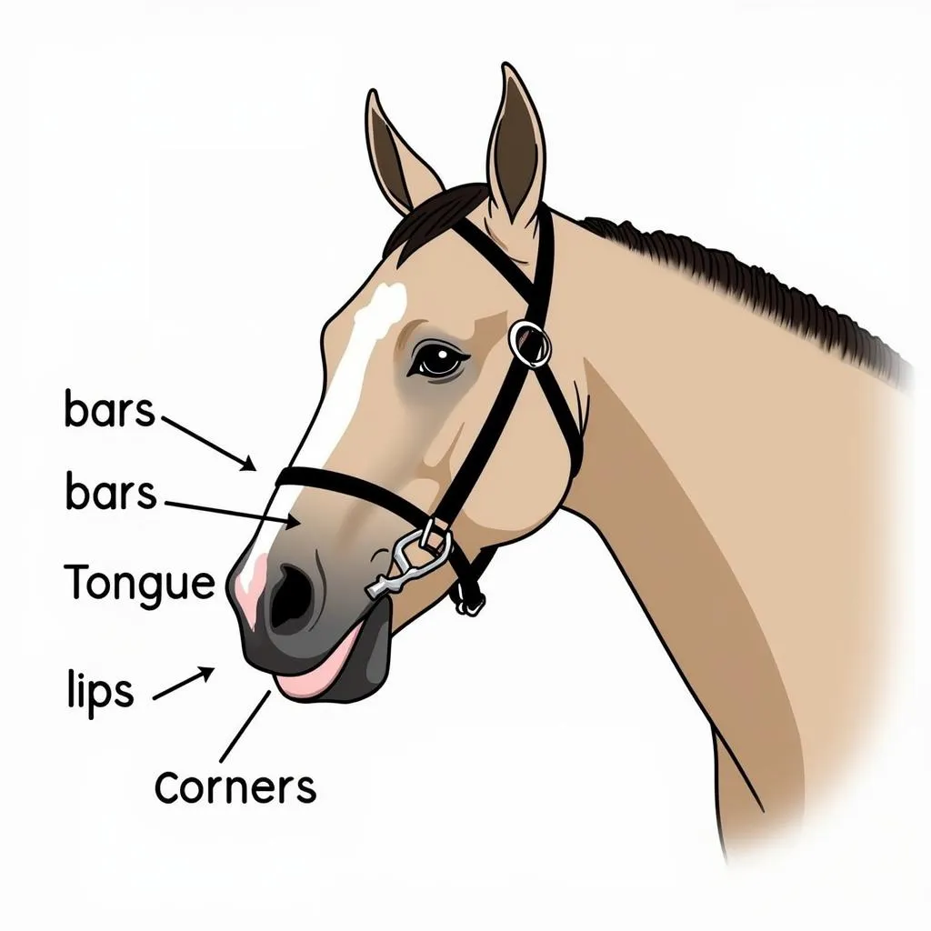 Anatomy of a Horse's Mouth in Relation to a Bit