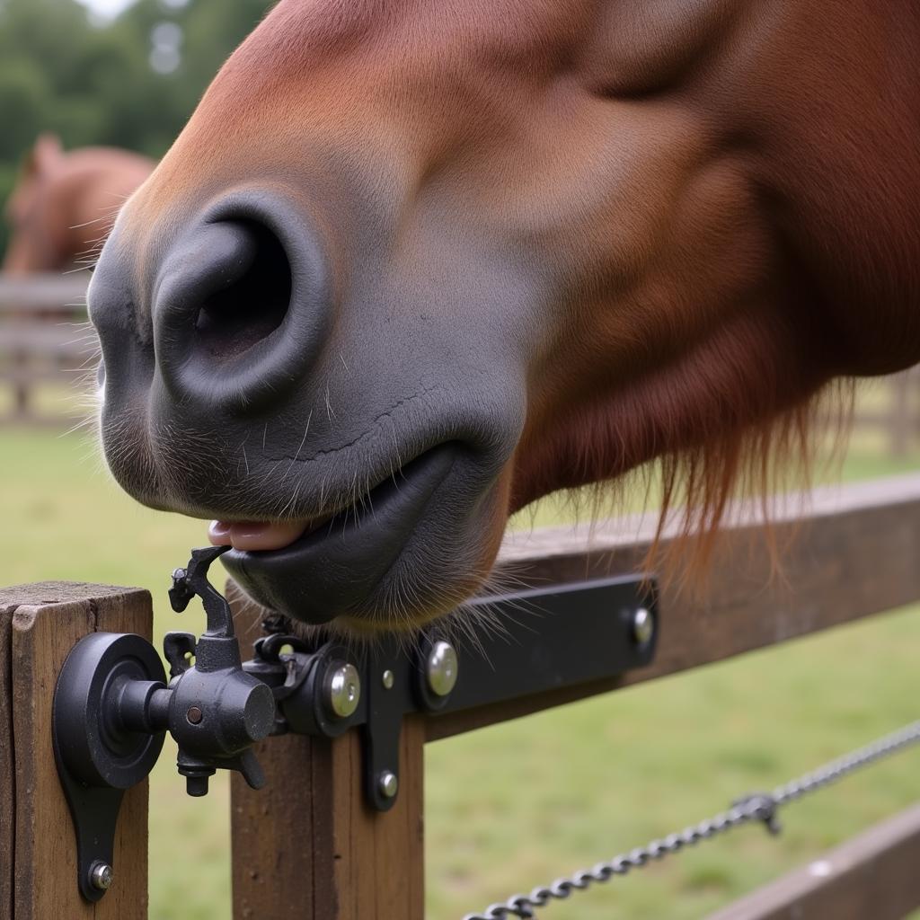 Horse Opening Gate Latch