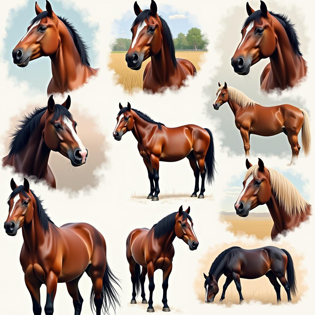 Various Horse Painting Styles