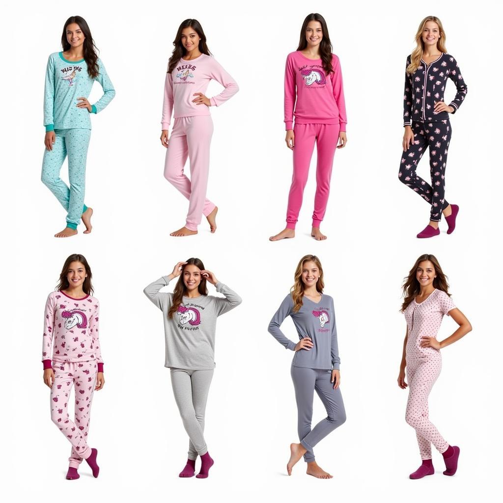 Different styles of horse pajamas for juniors