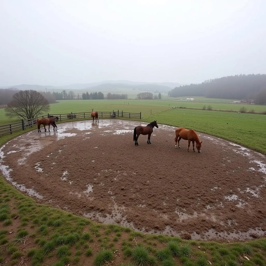 Horse Pasture Plateau in Muddy Conditions