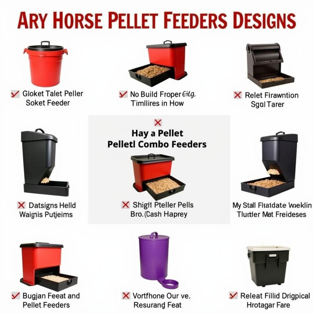 Various Horse Pellet Feeder Types