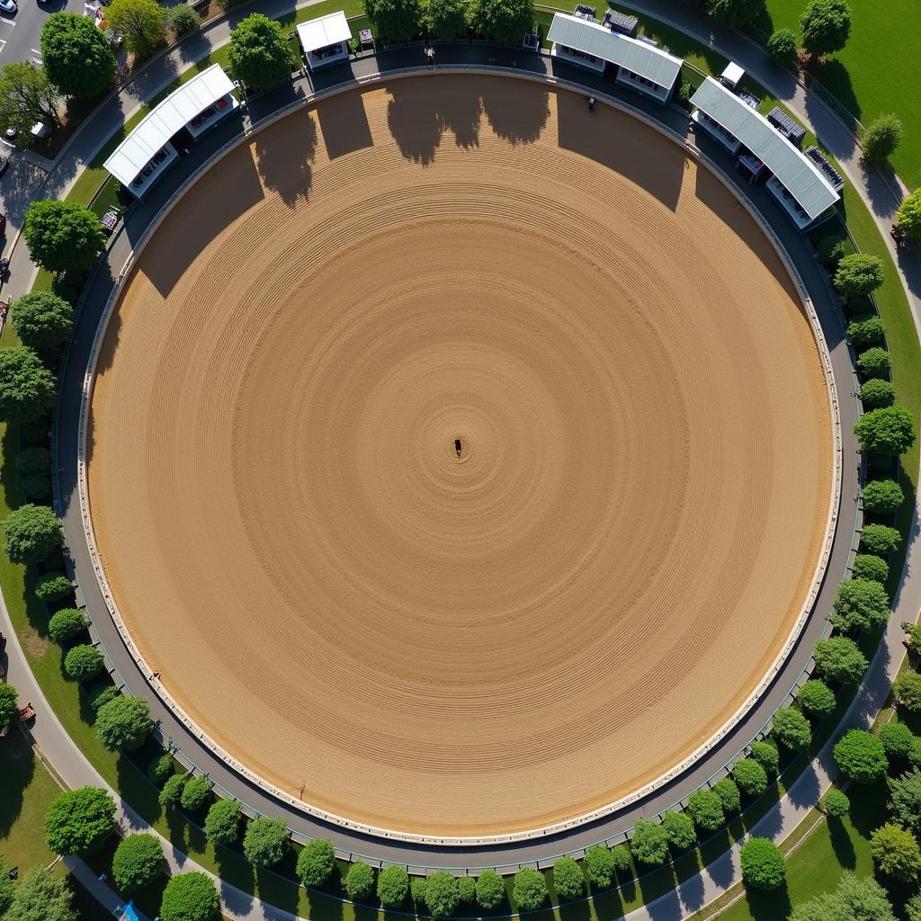 Horse Race Track Aerial View