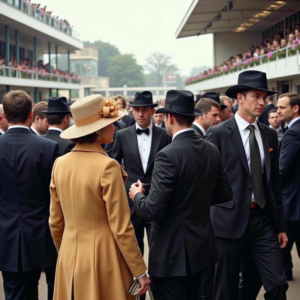 Elegant Attire and Proper Etiquette at a Horse Race 